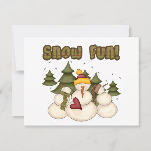 Divertimento de neve duas Camisetas e presentes