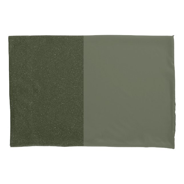 Dividir Moss Green Pillowcase - Personalizável (Frente)