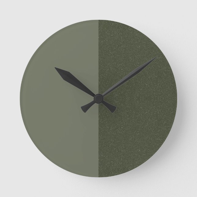 Dividir o relógio de parede verde do Moss - Design (Frente)