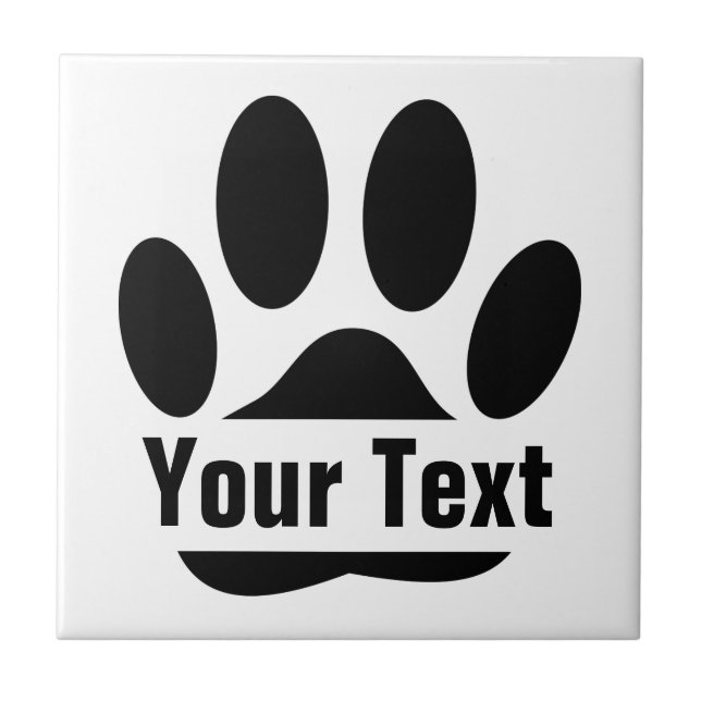 Dividir Pawprint Do Cachorro Com Texto Personaliza (Frente)