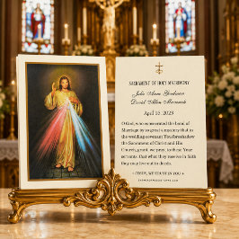 Divina Misericórdia Jesus Elegante Oração de Casam