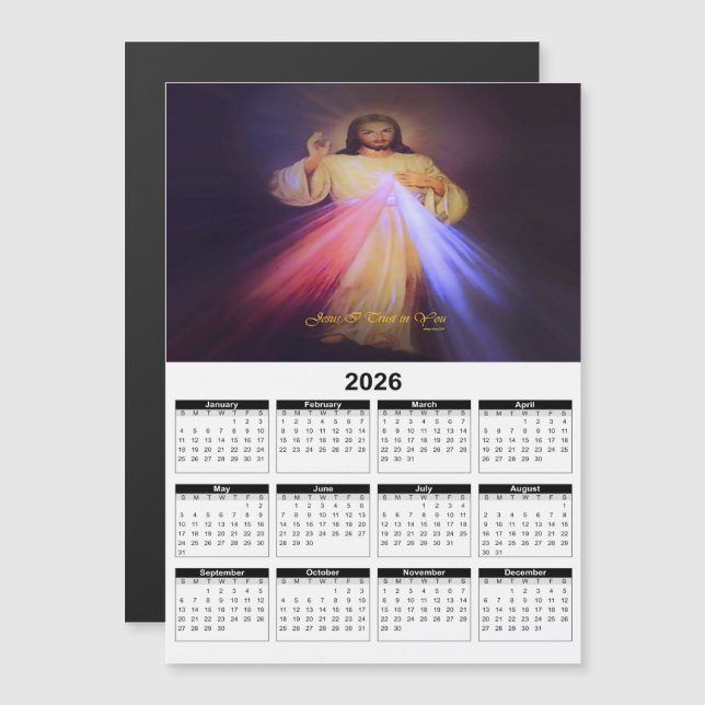 Divine Mercy Gold 2026 Annual Calendar (Frente/Verso)