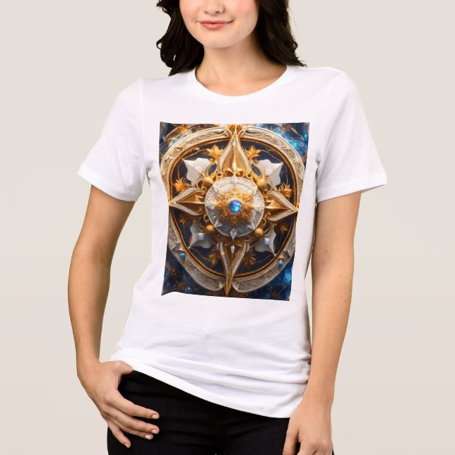 "Divine Sky God Crystal Symbol T-Shirt" (Frente)