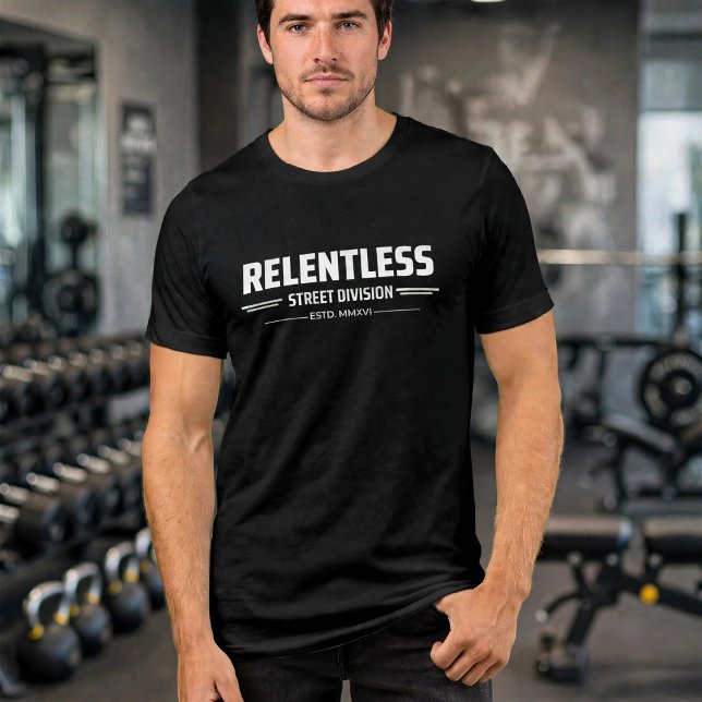 Divisão Relentless Street ESTD 2016 (Relentless Street Division gym t-shirt for men black)