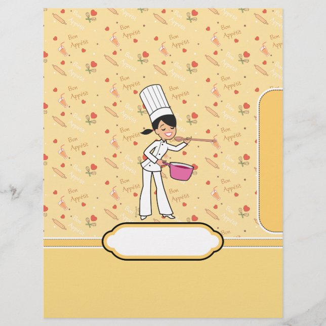 Divisor de Capítulo de Binder de Receita com Arte  (Frente)