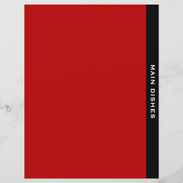 Divisor de Categorias | Principais pratos | Preto  (Frente)