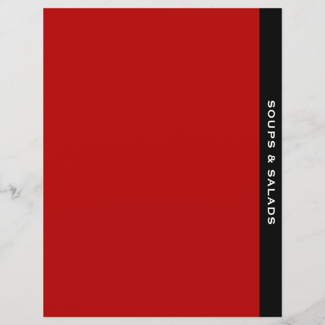 Divisor de Categorias | Sopa e salada | Preto Verm (Frente)