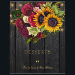 Divisor de livros de culinária com guiões rústicos<br><div class="desc">Colete todas as receitas de seus amigos em um aglutinador personalizado para a noiva! Um roteiro elegante e elegante de tipografia de ouro falso em uma madeira marrom-escura com girassóis e buquês elegantes, luzes de cordas e dois ouros fazer um divisor personalizado de cartas de receitas da família elegante. Também...</div>