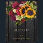 Divisor de livros de culinária com guiões rústicos<br><div class="desc">Colete todas as receitas de seus amigos em um aglutinador personalizado para a noiva! Um roteiro elegante e elegante de tipografia de ouro falso em uma madeira marrom-escura com girassóis e buquês elegantes, luzes de cordas e dois ouros fazer um divisor personalizado de cartas de receitas da família elegante. Também...</div>