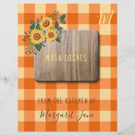 Divisor de organizador de receitas de casa de camp