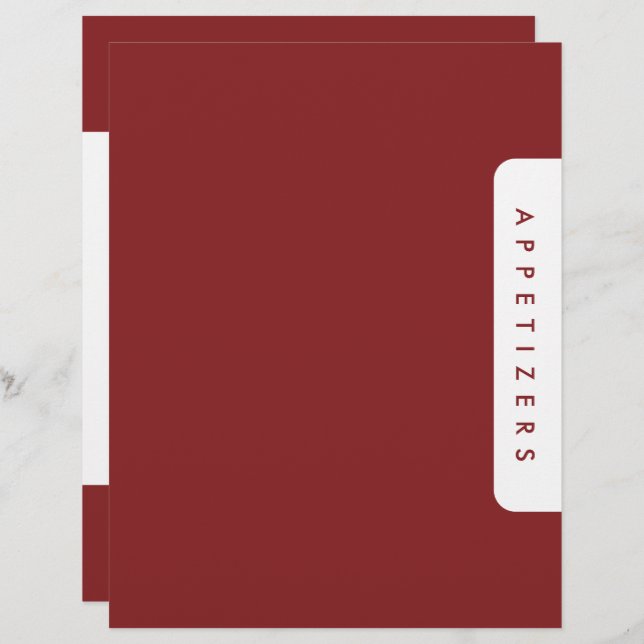 Divisor de receitas/aperitivos de houndstooth / T  (Frente/Verso)