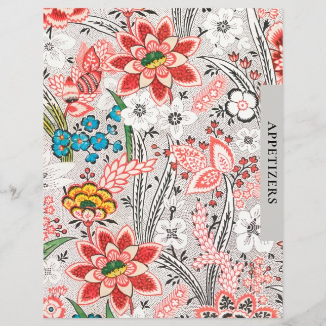 Divisor de Receitas | Apeticionário | Elegante Flo (Frente)