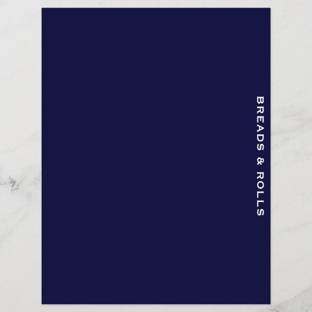 Divisor de Receitas | Azul e branco | Pães e Rolos (Frente)