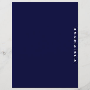 Divisor de Receitas Azul e branco Pães e Rolos