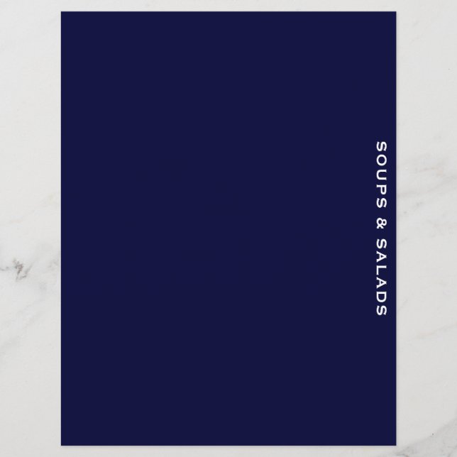 Divisor de Receitas | Azul e branco | Sopas e sala (Frente)