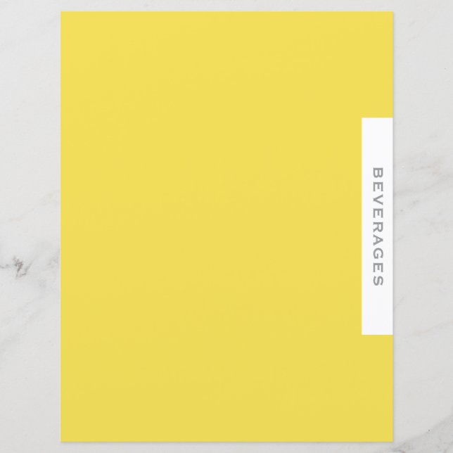 Divisor de Receitas | Bebidas | Amarelo Simples (Frente)