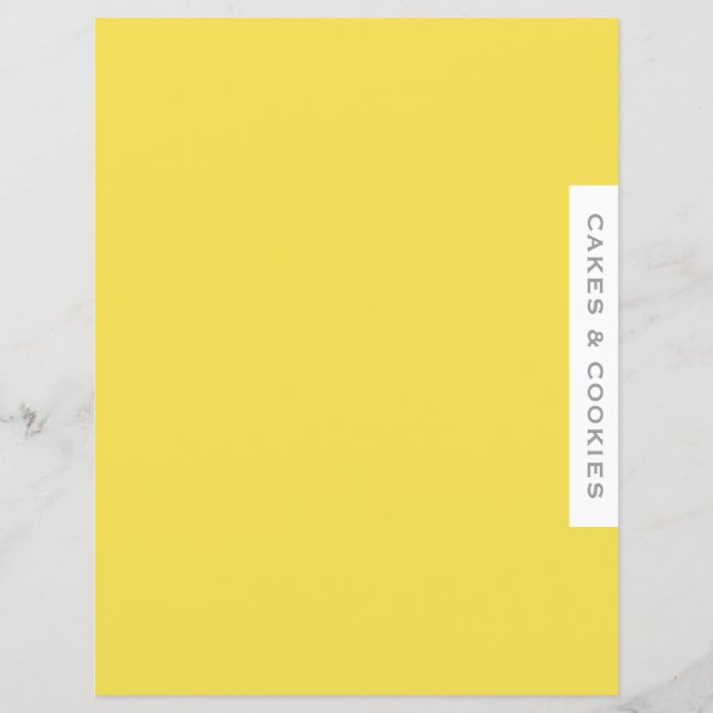 Divisor de Receitas | Bolos e cookies | Amarelo (Frente)