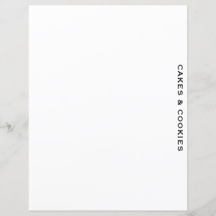 Divisor de Receitas Bolos e cookies Branco sim