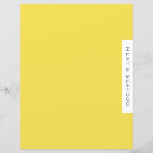 Divisor de Receitas | Carne e marisco | Amarelo Si (Frente)