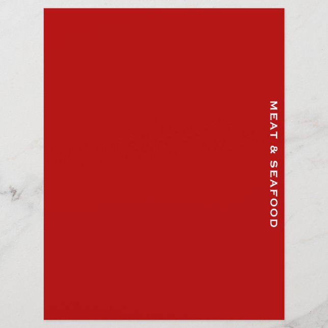 Divisor de Receitas | Carne e marisco | Vermelho S (Frente)