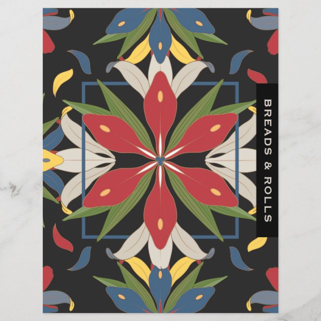 Divisor de Receitas de Azulejos de cozinha | Pães  (Frente)