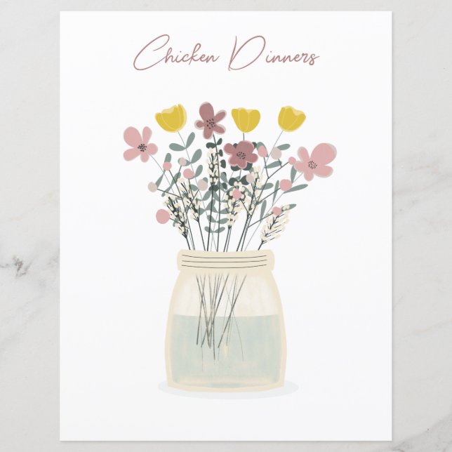 Divisor de Receitas de Frango Mason Jar Jar (Frente)