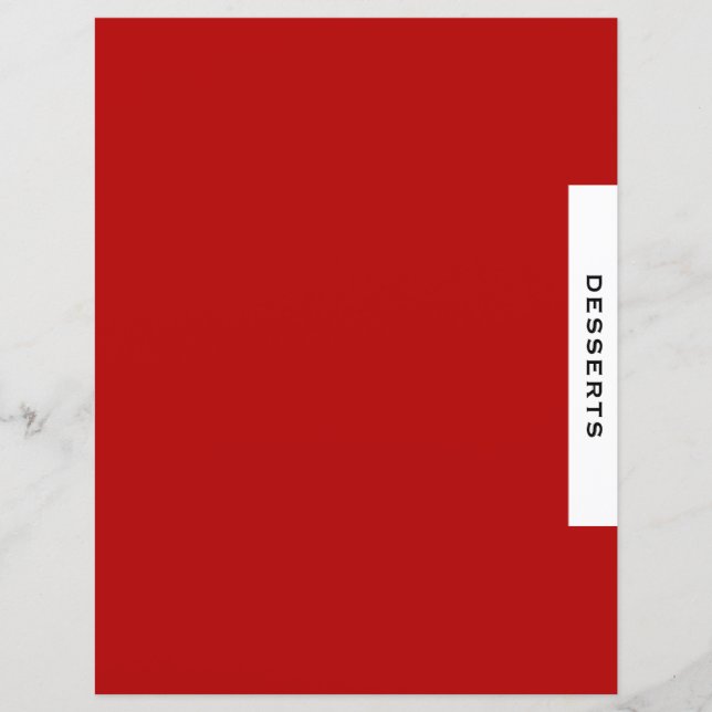 Divisor de Receitas | Desserts | Preto Vermelho e  (Frente)