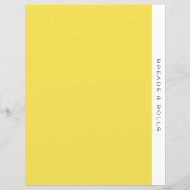 Divisor de Receitas | Pães e Rolos | Amarelo Simpl (Frente)