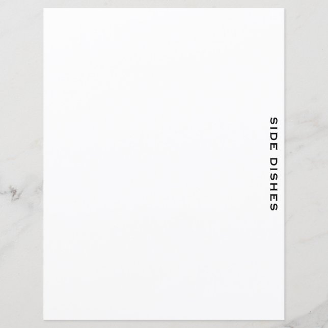 Divisor de Receitas | Pratos laterais | Branco sim (Frente)