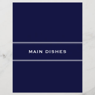Divisor de Receitas Pratos Principais Azul Marinho
