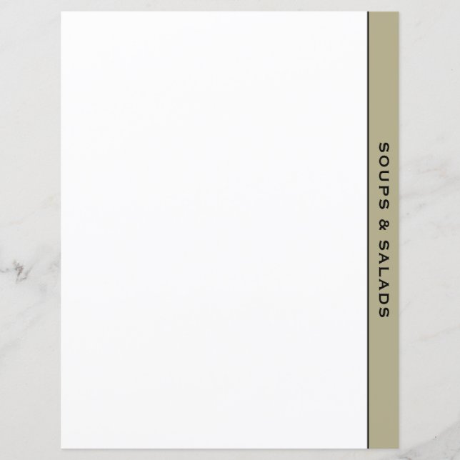 Divisor de Receitas Pretas e Brancas de Sage | Sop (Frente)