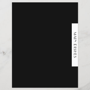 Divisor de Receitas Principais pratos Preto e