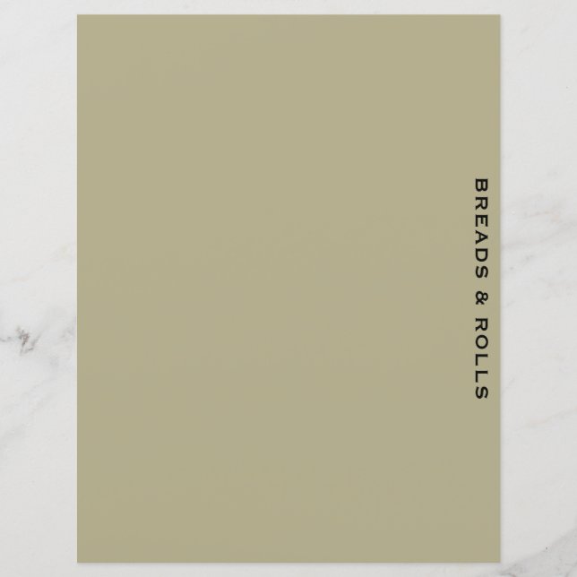 Divisor de Receitas | Sage & Black | Pães e Rolos (Frente)