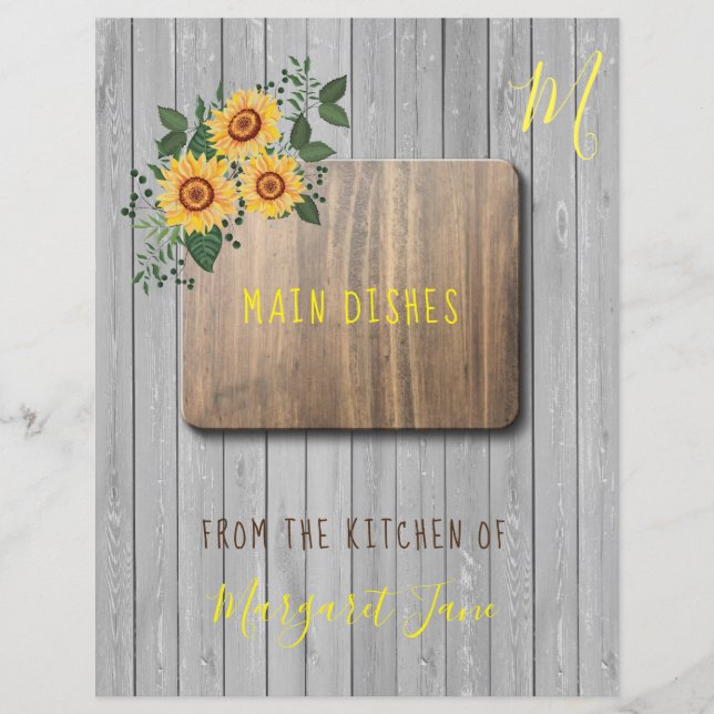 Divisor organizador da receita de fazenda rústica  (Frente)