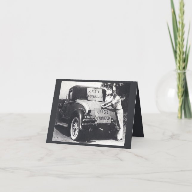 Divorciado, separado, solitário, sozinho, cartão d (Frente)