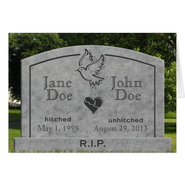 Divórcio - cartão do RASGO - mude o texto (Frente Horizontal)