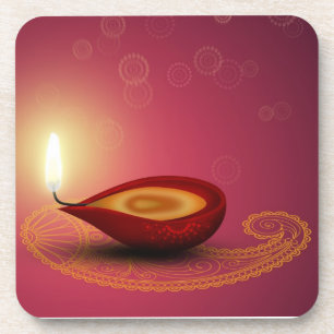 Diwali feliz brilhante Diya - porta copos da