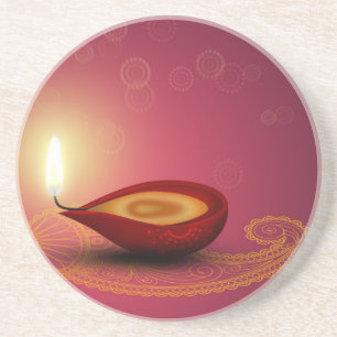 Diwali feliz brilhante Diya - porta copos do