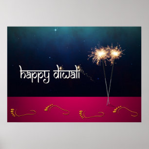 Diwali feliz Sparkling - poster