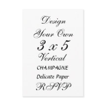 DIY 3 x 5 CHAMPAGNE Papel Delicado