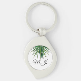 DIY Chaveiro palm leaf Nome personalizado