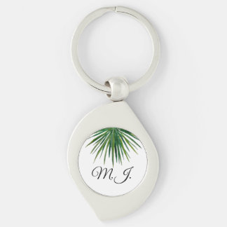 DIY Chaveiro palm leaf Nome personalizado