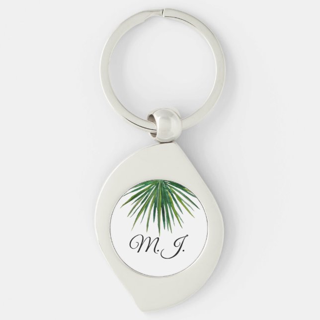 DIY Chaveiro palm leaf Nome personalizado (Frente)