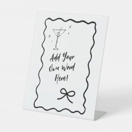 DIY Editable Wavy Border Sign - Adicionar seu próp