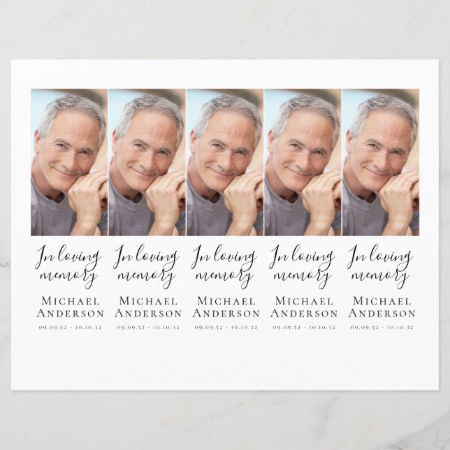 DIY Foto Simpatia Funeral Oração Bookmark (Frente)