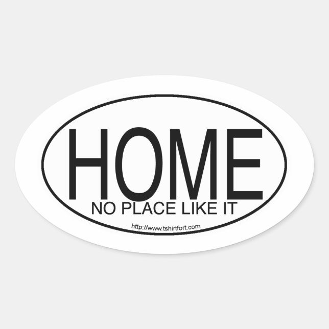 Dizendo Casa Euro Oval Adesivo Estilo Slogan  (Frente)