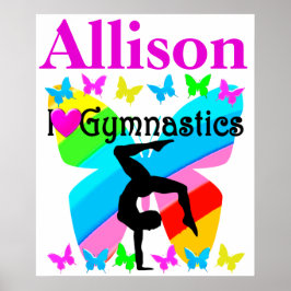 DIZENDO PERSONALIZADO EU AMO POSTERS GINÁSTICOS