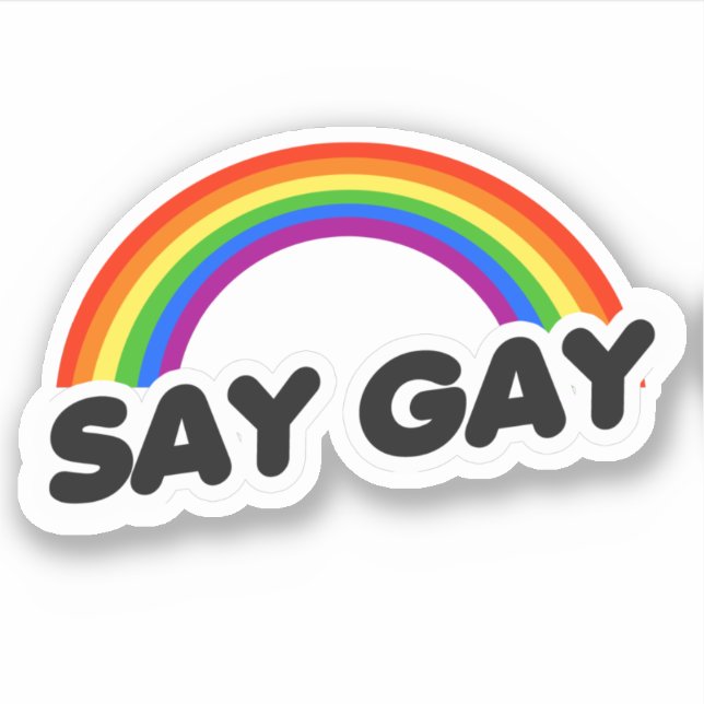 Dizer Adesivo Gay (Frente)