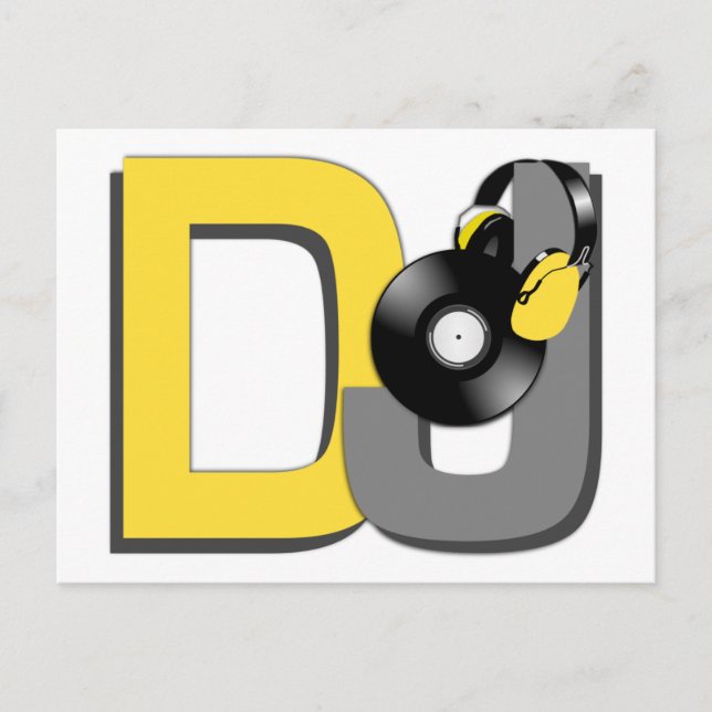 DJ cartão postal personalizado (Frente)