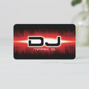 DJ Modern Red Cartão de visita